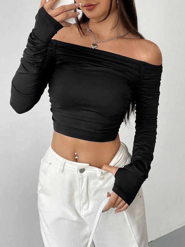 Stylish Mesh Long Sleeve Tee