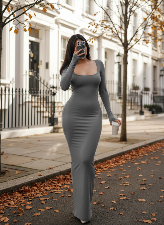 Elegant Long Sleeve Bodycon Dress