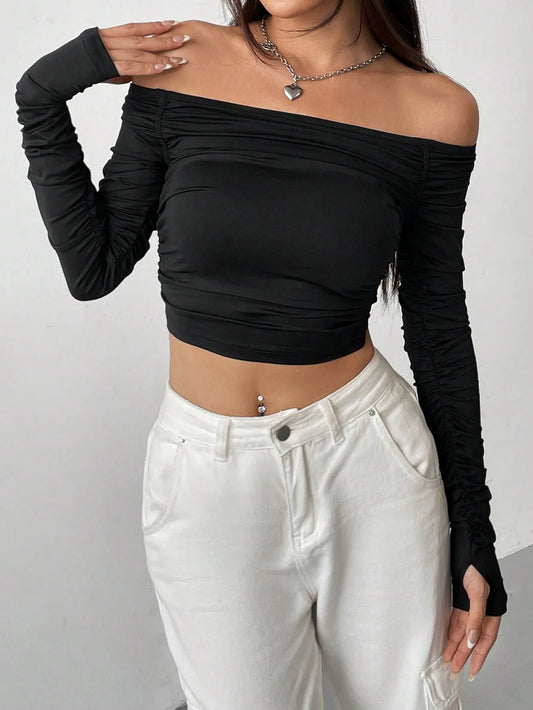 Stylish Mesh Long Sleeve Tee